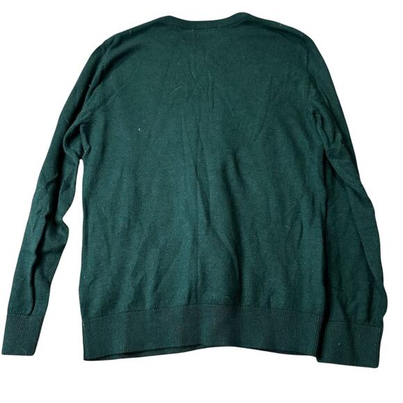 THE CHILDREN’S PLACE V- neck Argyle Sweater Green Navy blue and Gray CHRISTMAS - Picture 2 of 6